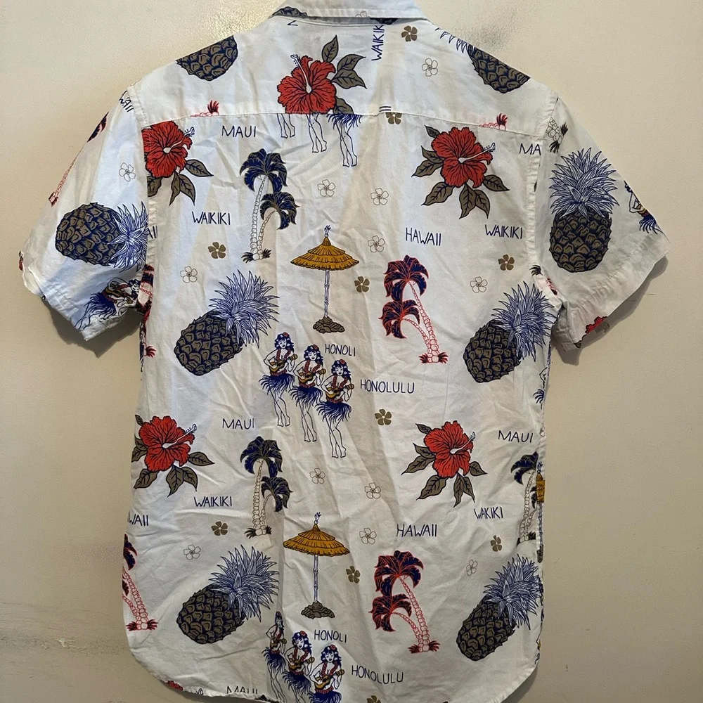 Cactus Man Hawaii Print Men's Shirt Slim Fit Men’s Small